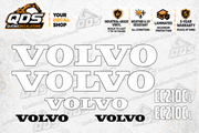 Volvo EC210C L Excavator Decal Kit – 7 Graphics