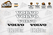 Volvo EC240B LC Excavator Decal Kit – 7 Graphics