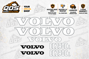 Volvo EC290C L Excavator Decal Kit – 7 Graphics