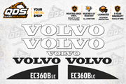 Volvo EC360B LC Excavator Decal Kit – 7 Graphics