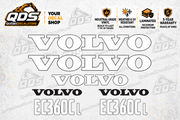 Volvo EC360C L Excavator Decal Kit – 7 Graphics