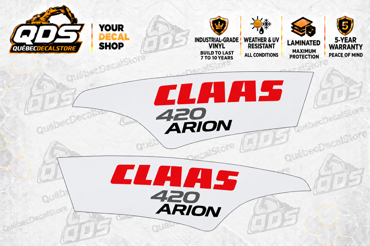 CLAAS ARION 420 Tractor Hood Decal Pair