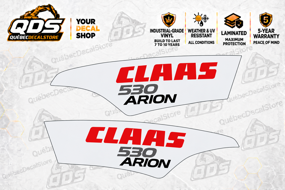 CLAAS ARION 530 Tractor Hood Decal Pair