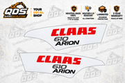 CLAAS ARION 610 Tractor Hood Decal Pair