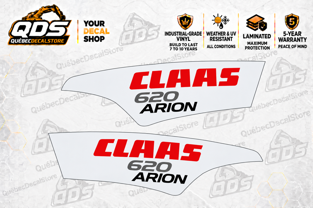 CLAAS ARION 620 Tractor Hood Decal Pair