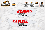 CLAAS AXION 830 Tractor Hood Decal Pair
