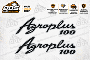 Deutz-Fahr Agroplus 100 Tractor Side Decal Kit — Laminated Vinyl