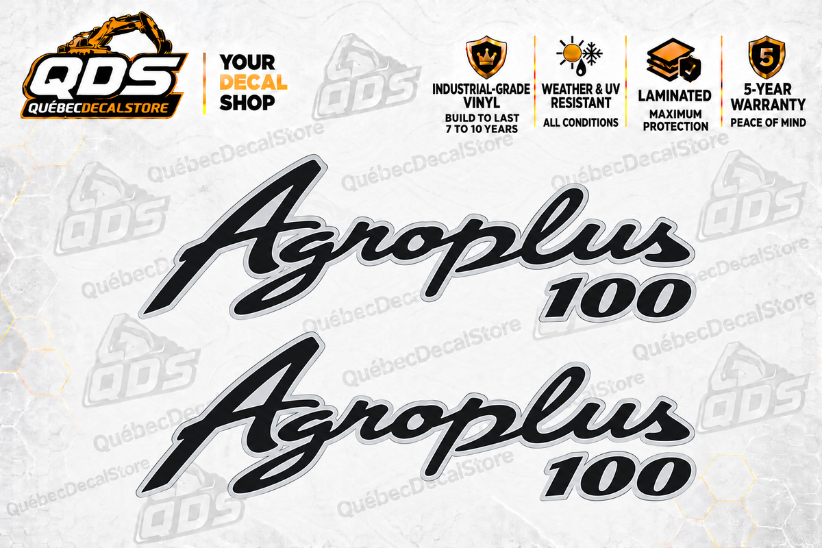Deutz-Fahr Agroplus 100 Tractor Side Decal Kit — Laminated Vinyl