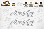 Deutz-Fahr Agroplus 70 Tractor Side Decal Kit — Laminated Vinyl