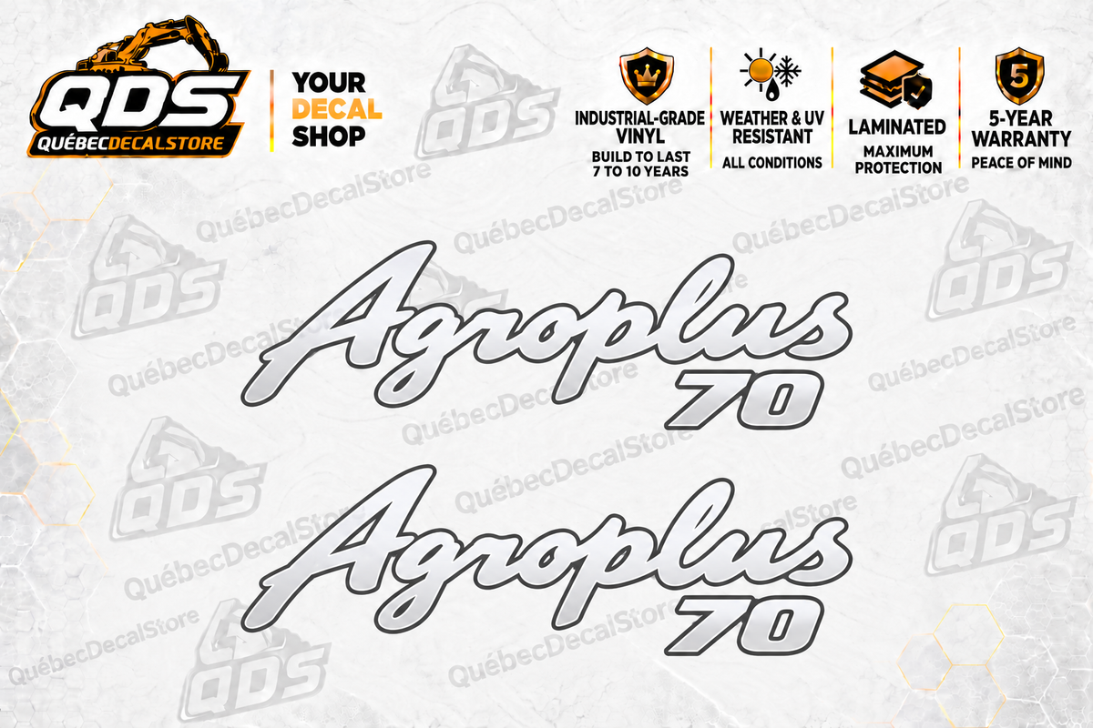 Deutz-Fahr Agroplus 70 Tractor Side Decal Kit — Laminated Vinyl