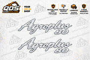 Deutz-Fahr Agroplus 80 Tractor Side Decal Kit — Laminated Vinyl