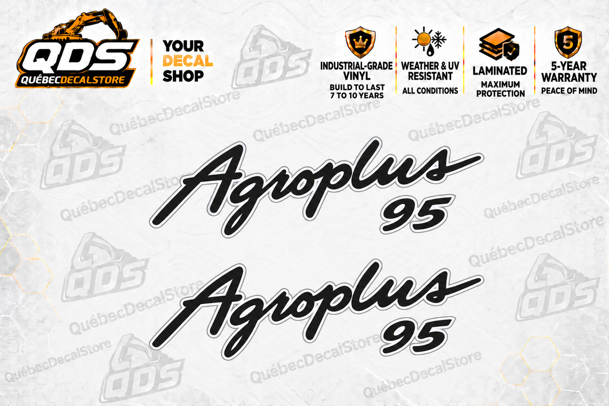 Deutz-Fahr Agroplus 95 Tractor Side Decal Kit — Laminated Vinyl