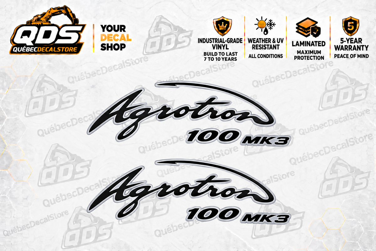 Deutz-Fahr Agrotron 100 Tractor Side Decal Kit — Laminated Vinyl