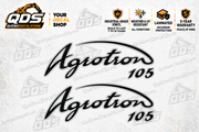 Deutz-Fahr Agrotron 105 Tractor Side Decal Kit — Laminated Vinyl