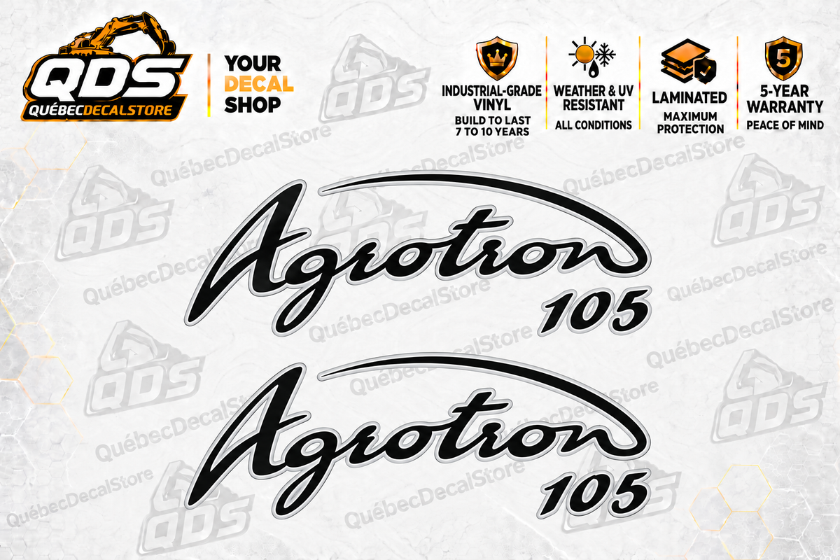 Deutz-Fahr Agrotron 105 Tractor Side Decal Kit — Laminated Vinyl
