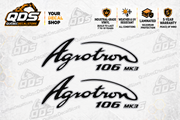 Deutz-Fahr Agrotron 106 Tractor Side Decal Kit — Laminated Vinyl