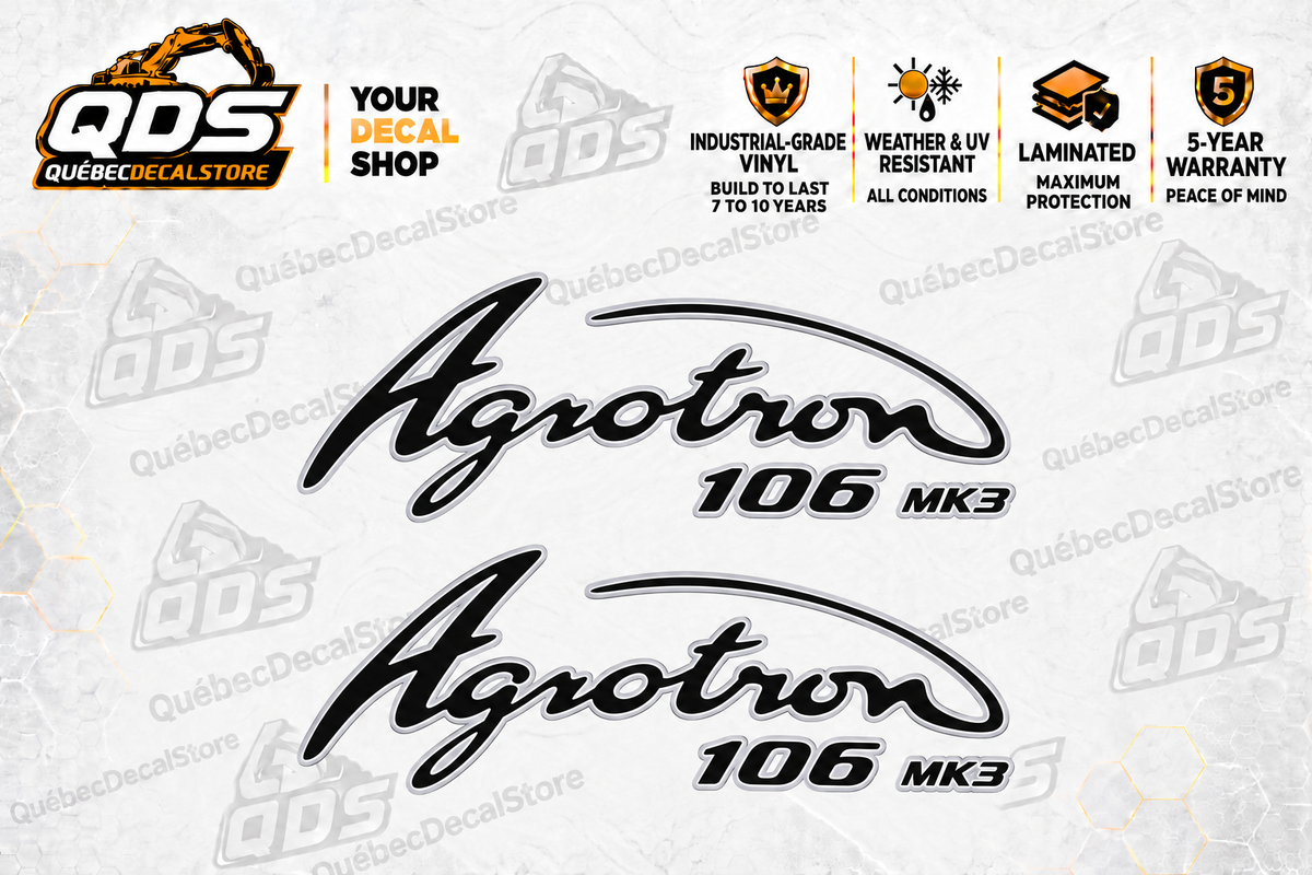 Deutz-Fahr Agrotron 106 Tractor Side Decal Kit — Laminated Vinyl