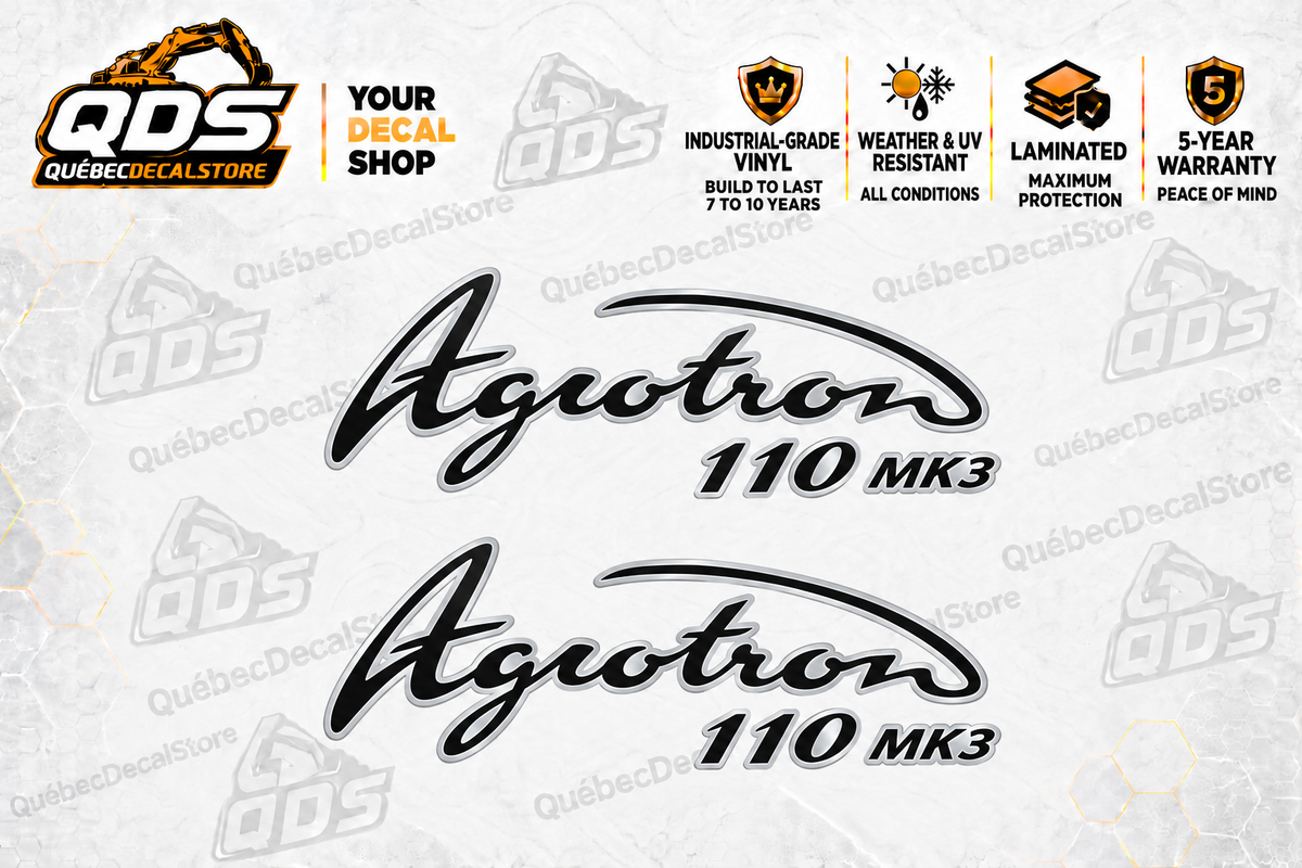 Deutz-Fahr Agrotron 110 Tractor Side Decal Kit — Laminated Vinyl