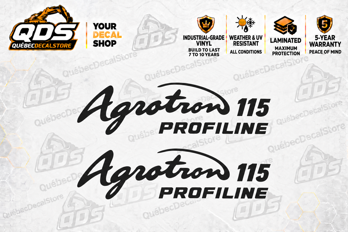 Deutz-Fahr Agrotron 115 Tractor Side Decal Kit — Laminated Vinyl