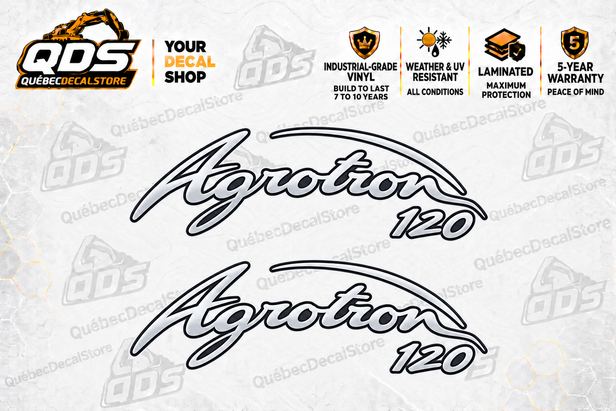 Deutz-Fahr Agrotron 120 paired side decal kit — QuébecDecalStore
