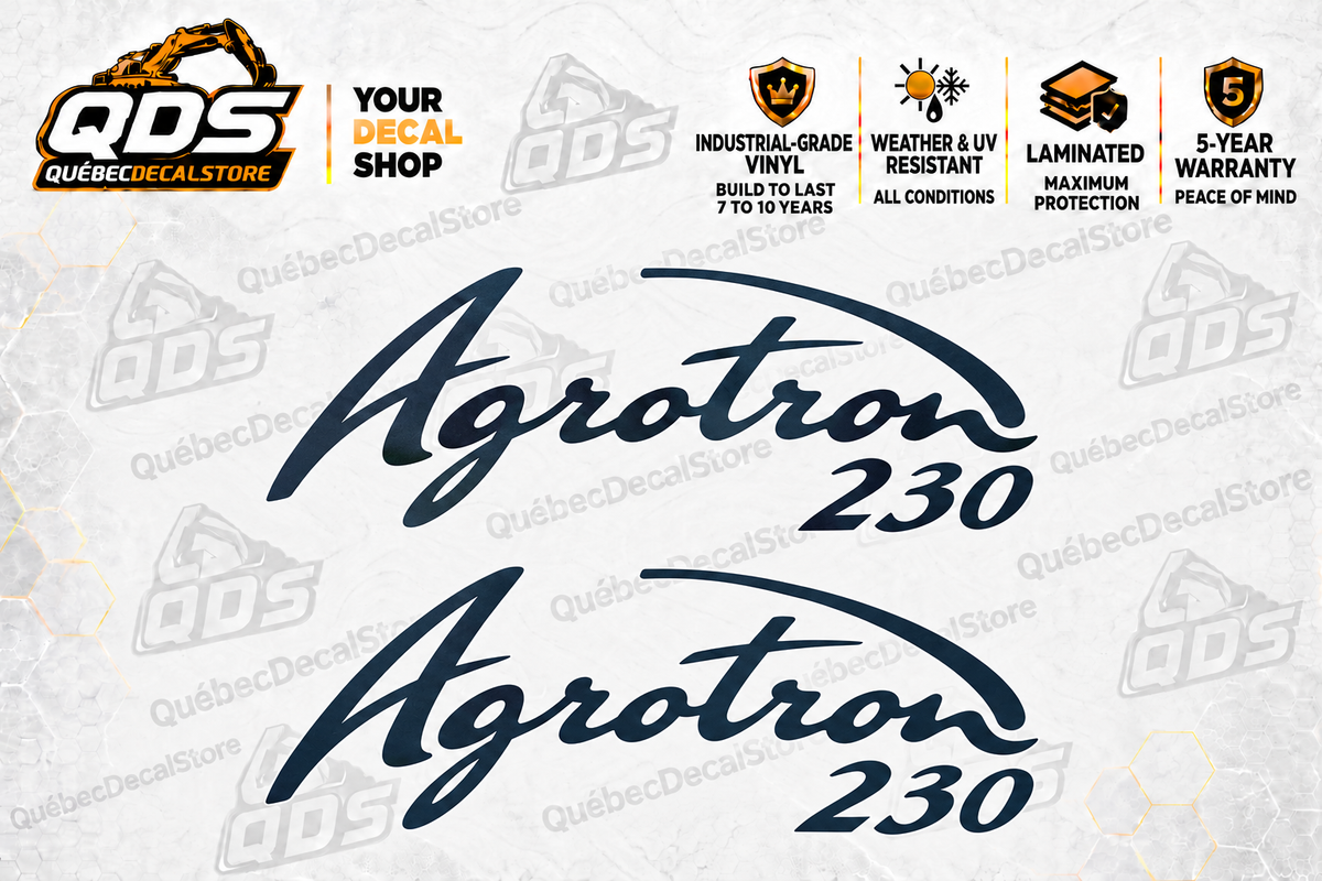 Deutz-Fahr Agrotron 230 Tractor Side Decal Kit — Laminated Vinyl