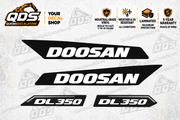 Doosan DL350-5 Wheel Loader Decal Kit – 4 Graphics