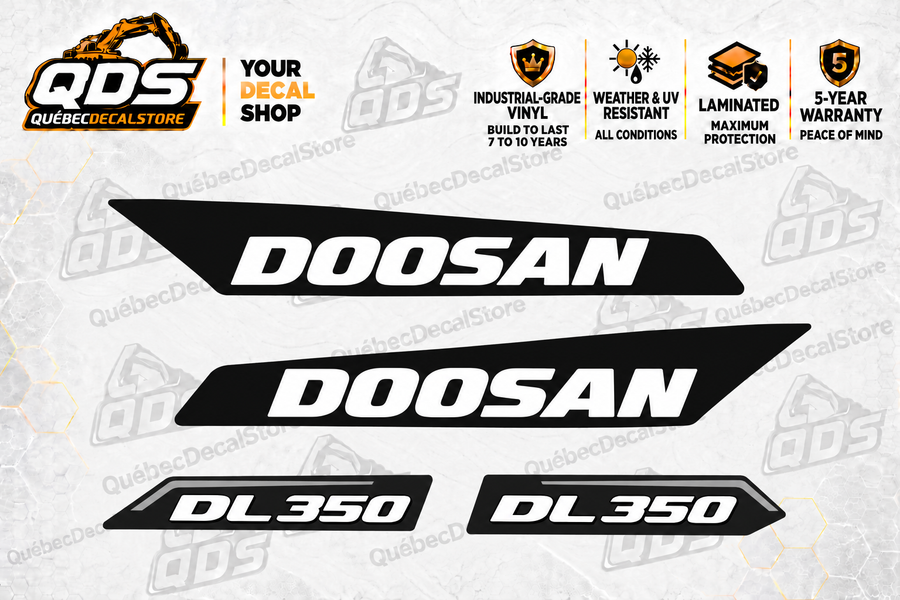 Doosan DL350-5 Wheel Loader Decal Kit – 4 Graphics