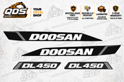 Doosan DL450-5 Wheel Loader Decal Kit – 4 Graphics