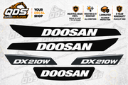 Kit de décalques Doosan DX210W-5 – 5 éléments