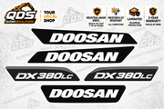 Doosan DX380LC-5 Crawler Excavator Decal Kit – 5 Graphics