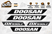 Doosan DX530LC-5 Crawler Excavator Decal Kit – 5 Graphics