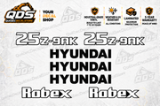 Hyundai R25Z-9AK aftermarket identification decal kit by QuébecDecalStore