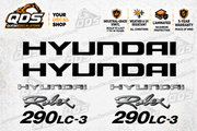 Hyundai Robex 290LC-3 Excavator Decal Kit