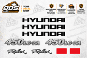 Hyundai R450LC-7A Excavator Decal Kit