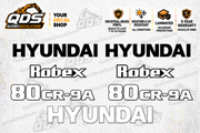 Hyundai R80CR-9A Excavator Decal Kit