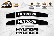 Hyundai HL770-7A Wheel Loader Decal Kit