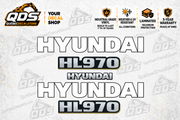 Hyundai HL970 aftermarket identification decal kit by QuébecDecalStore