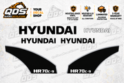 Hyundai HR70C-9 Road Roller Decal Kit