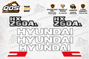 Hyundai HX260AL aftermarket identification decal kit by QuébecDecalStore