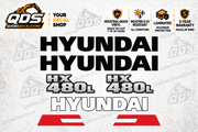 Hyundai HX480L Excavator Decal Kit