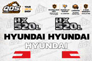Kit de décalques Hyundai HX520L pour excavatrice