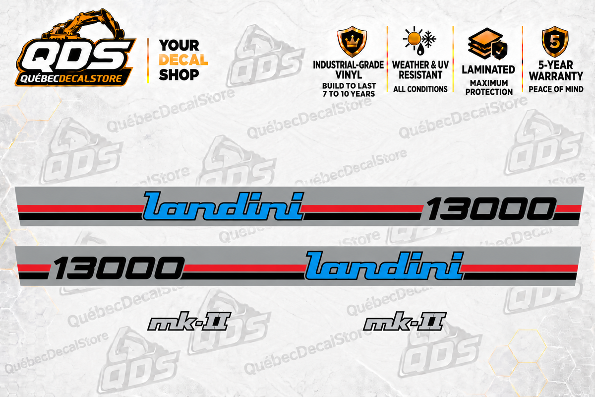 Landini 13000 paired side decal kit — QuébecDecalStore