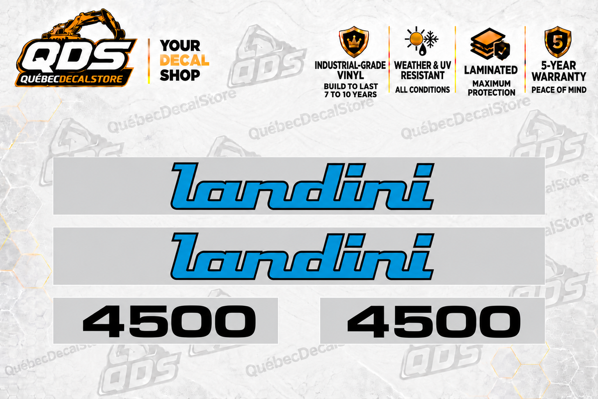 Landini 4500 Tractor Side Decal Kit — Laminated Vinyl