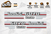 Landini 6070 Tractor Side Decal Kit — Laminated Vinyl