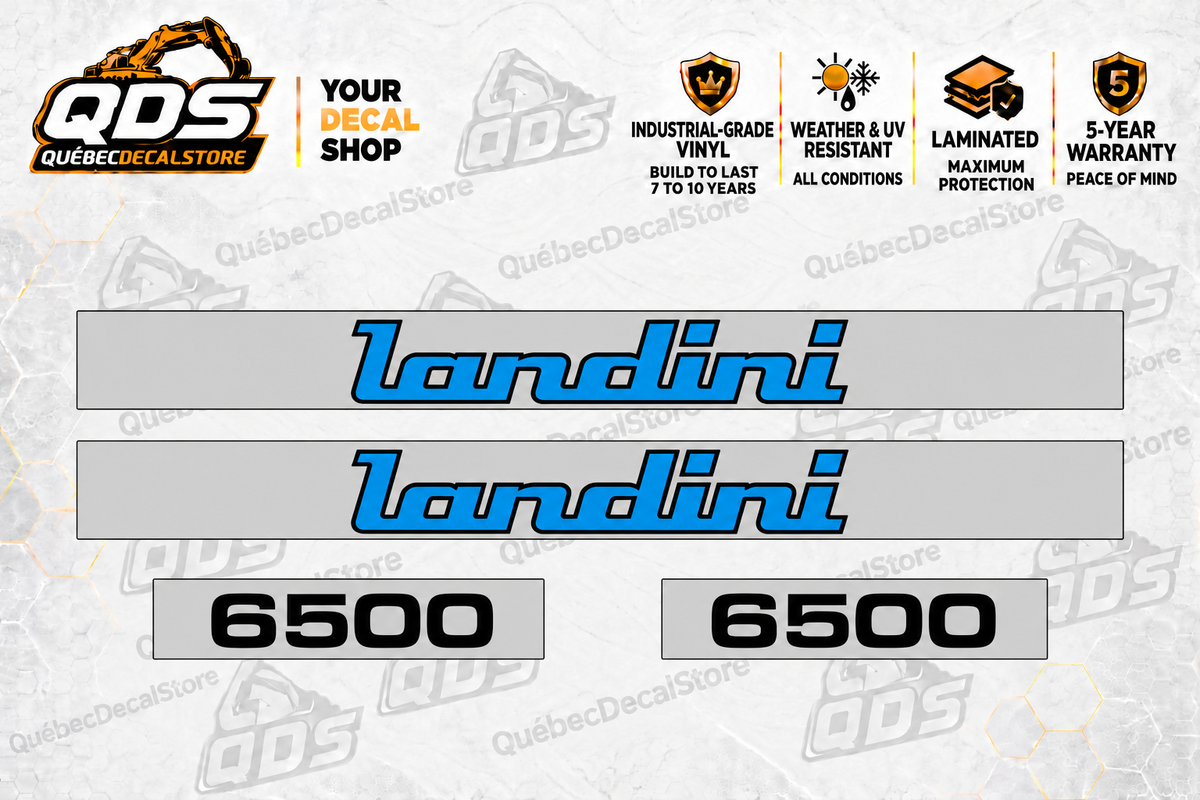 Landini 6500 Tractor Side Decal Kit — Laminated Vinyl