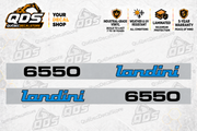 Landini 6550 Tractor Side Decal Kit — Laminated Vinyl