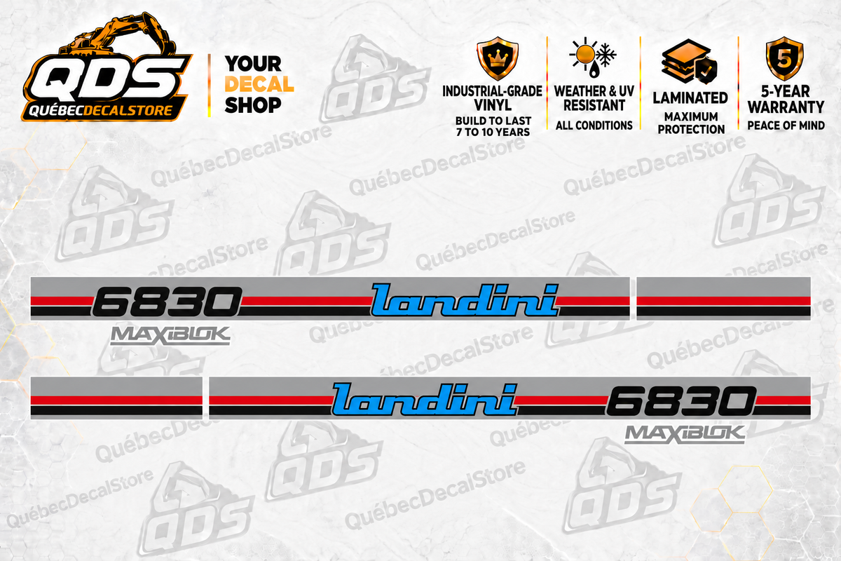Landini 6830 paired side decal kit — QuébecDecalStore