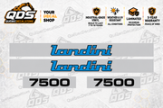 Landini 7500 Tractor Side Decal Kit — Laminated Vinyl