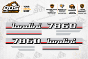 Landini 7860 Tractor Side Decal Kit — Laminated Vinyl