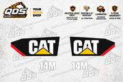 Caterpillar 14M Motor Grader Decal Kit – 4 Graphics